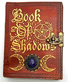2 Tone Book Of Shaddows with Lapis Stone Leather Embossed Journal